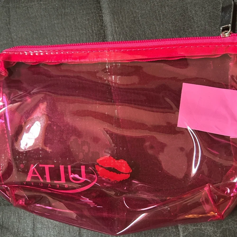 New Set of 2 Ulta Beauty Cosmetic Bag Makeup Pouch Pink Blush